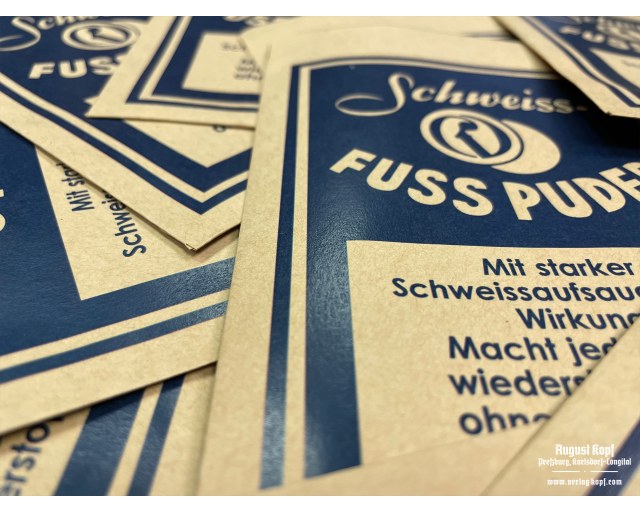 Foot powder bag (Fusspuder) empty