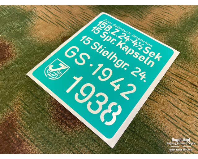 Stencil Stielhandgranate 24 (multiple variants)