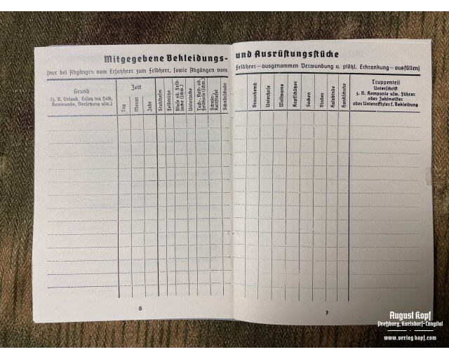 Soldbuch SS Group set 10x