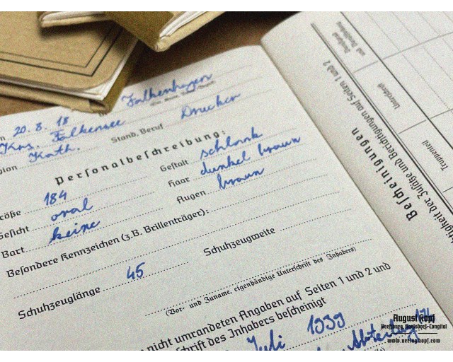 Heer/SS Soldbuch filling service (incl. stamps)