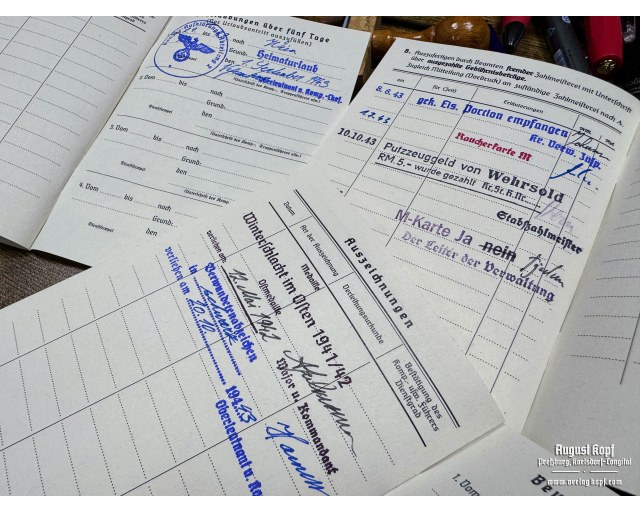 Heer/SS Soldbuch filling service (incl. stamps)