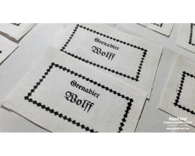 German Nametags SET - customized cloth labels