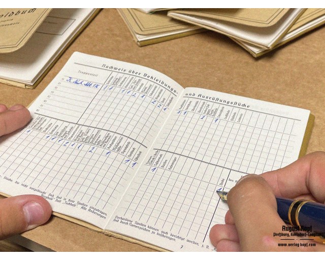 Heer/SS Soldbuch filling service