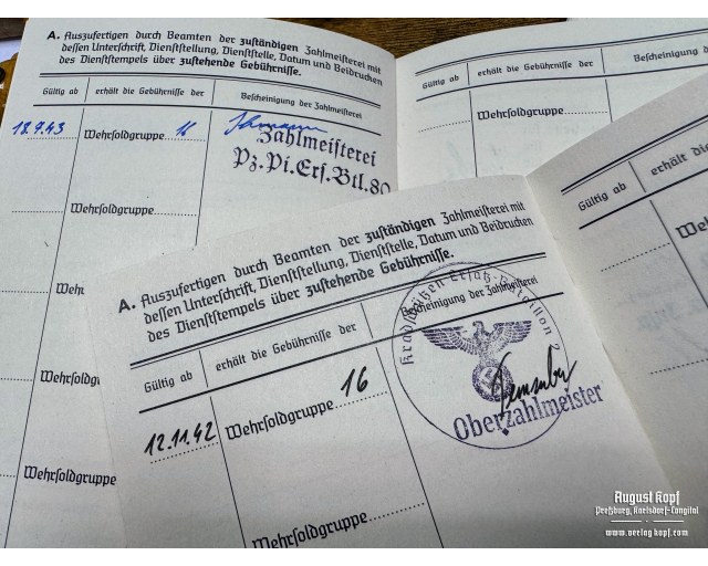Heer/SS Soldbuch filling service