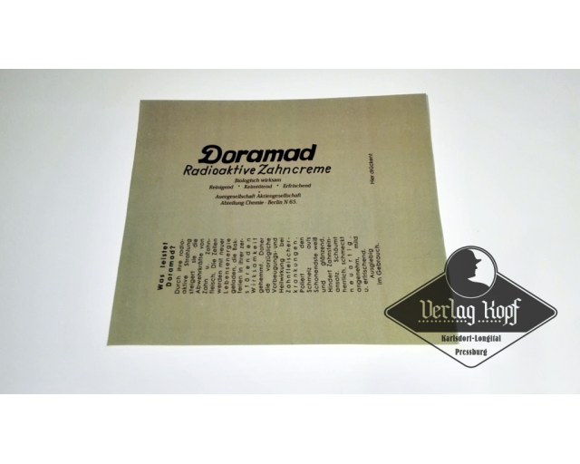 Toothpaste label sticker type.1 Doramad