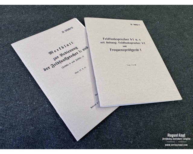 Feldfu instruction booklets set