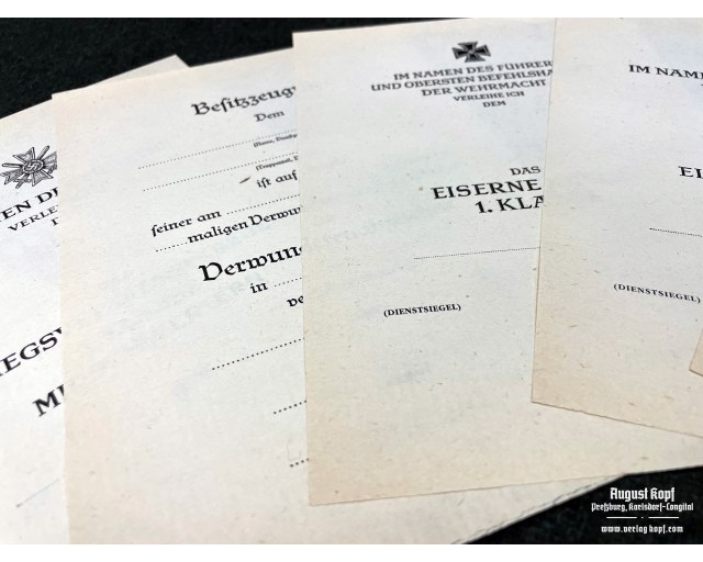 Eiserne Kreuz 1. Klasse certificate