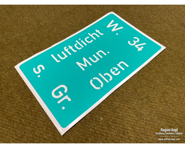 Gr. W. 34 - metal box stencil